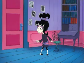Beetlejuice The Animated Series Original Production Cel on Original Background:  Lydia Deetz