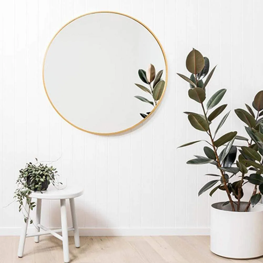 Bella Round Wall Mirror Brass 50CM