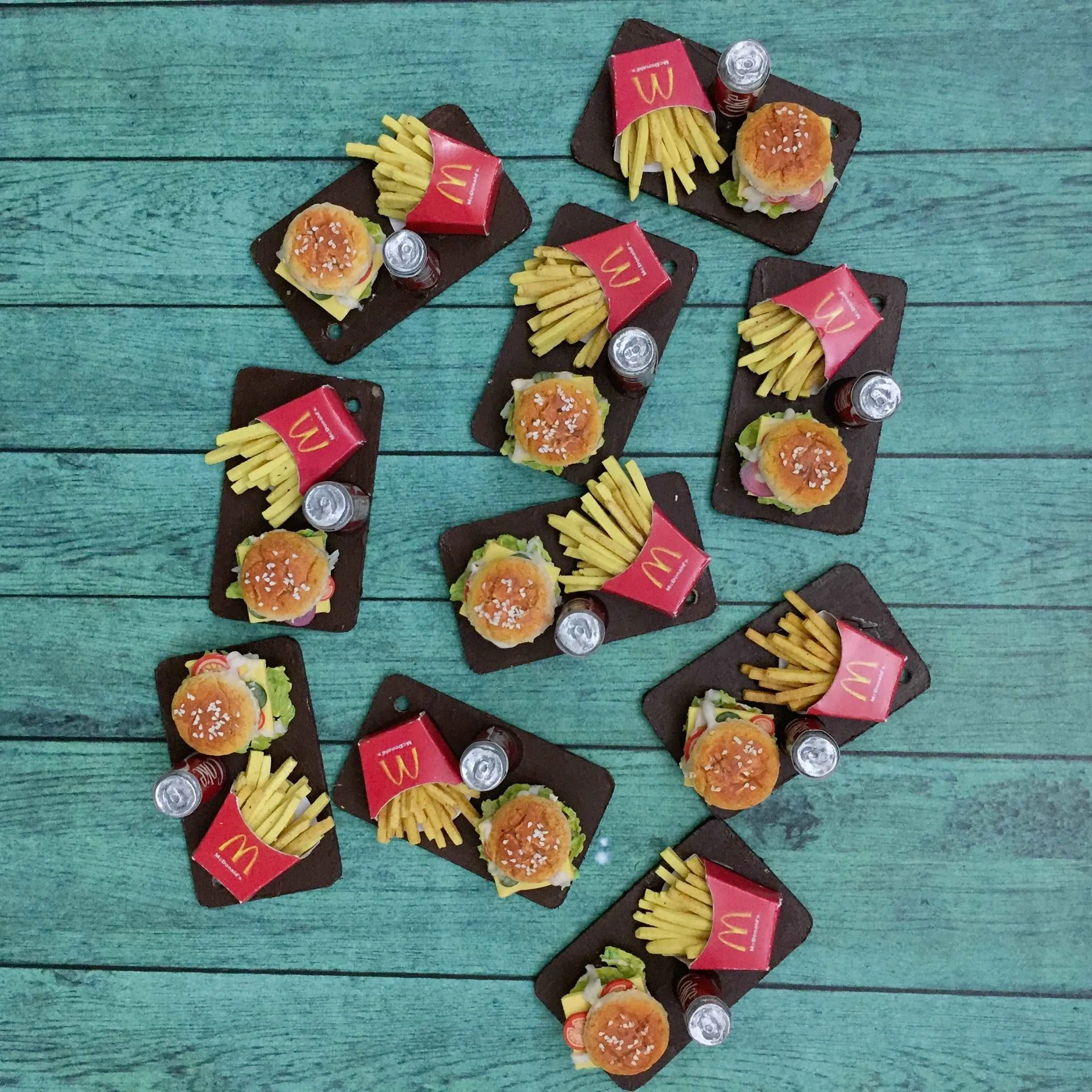 Burger Fries Coke Fast Food Miniature Food Magnet