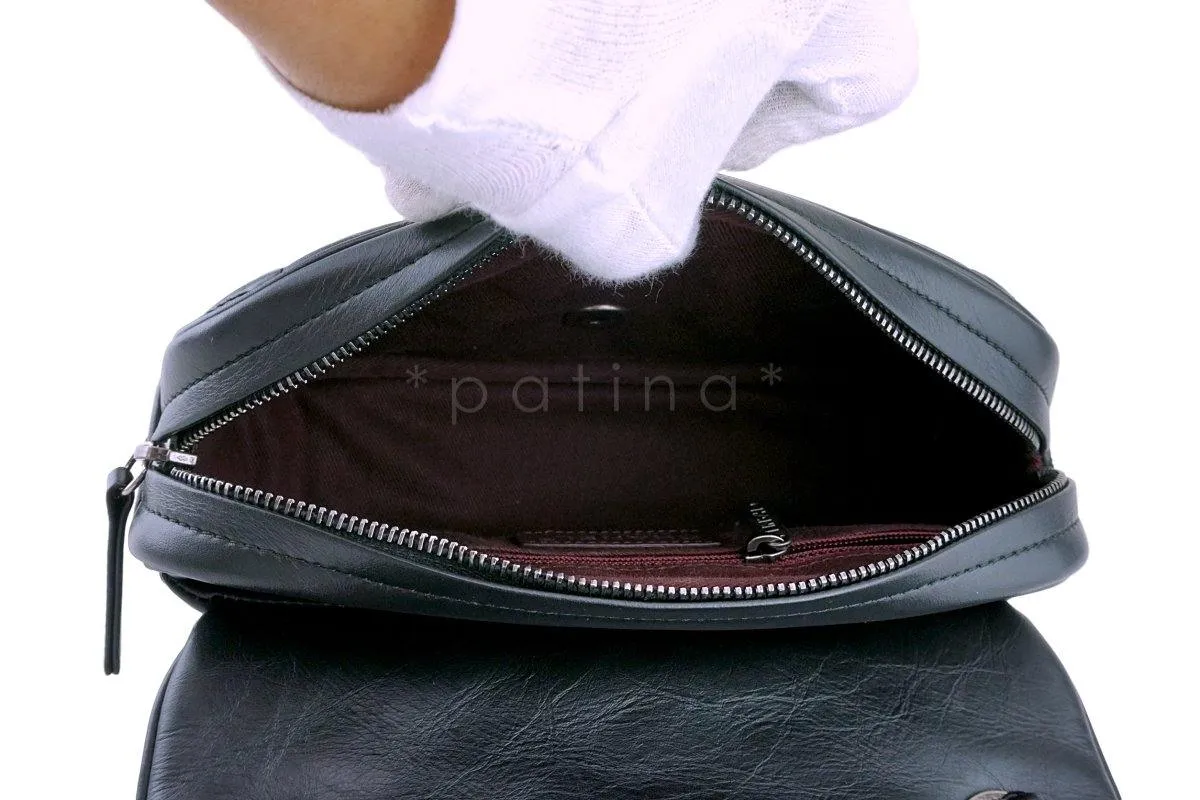 Chanel Black Aged Calfskin Small/Mini Easy Flap Bag RHW
