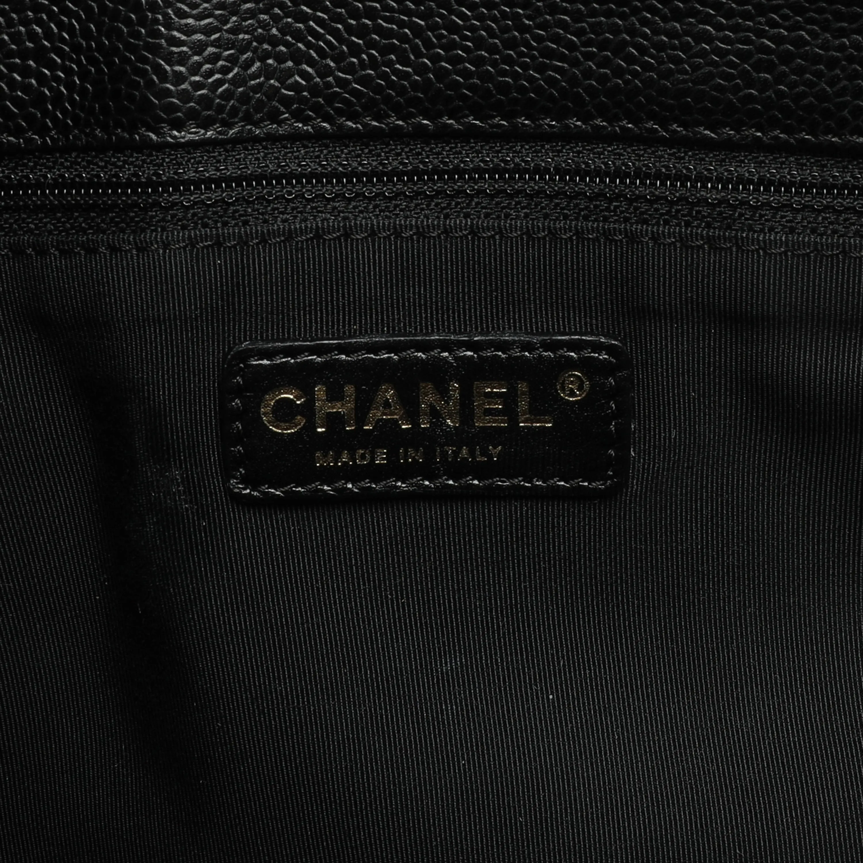 Chanel Black Caviar Quilted Grand Shopping Tote