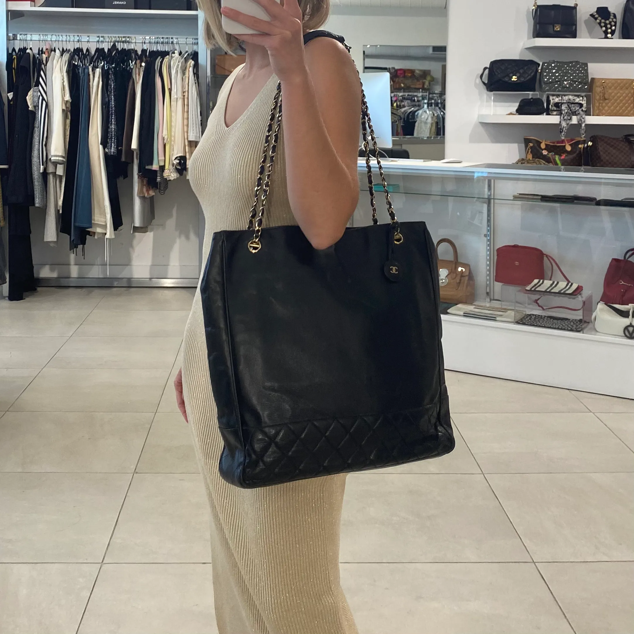 Chanel Vintage Black XL Tote