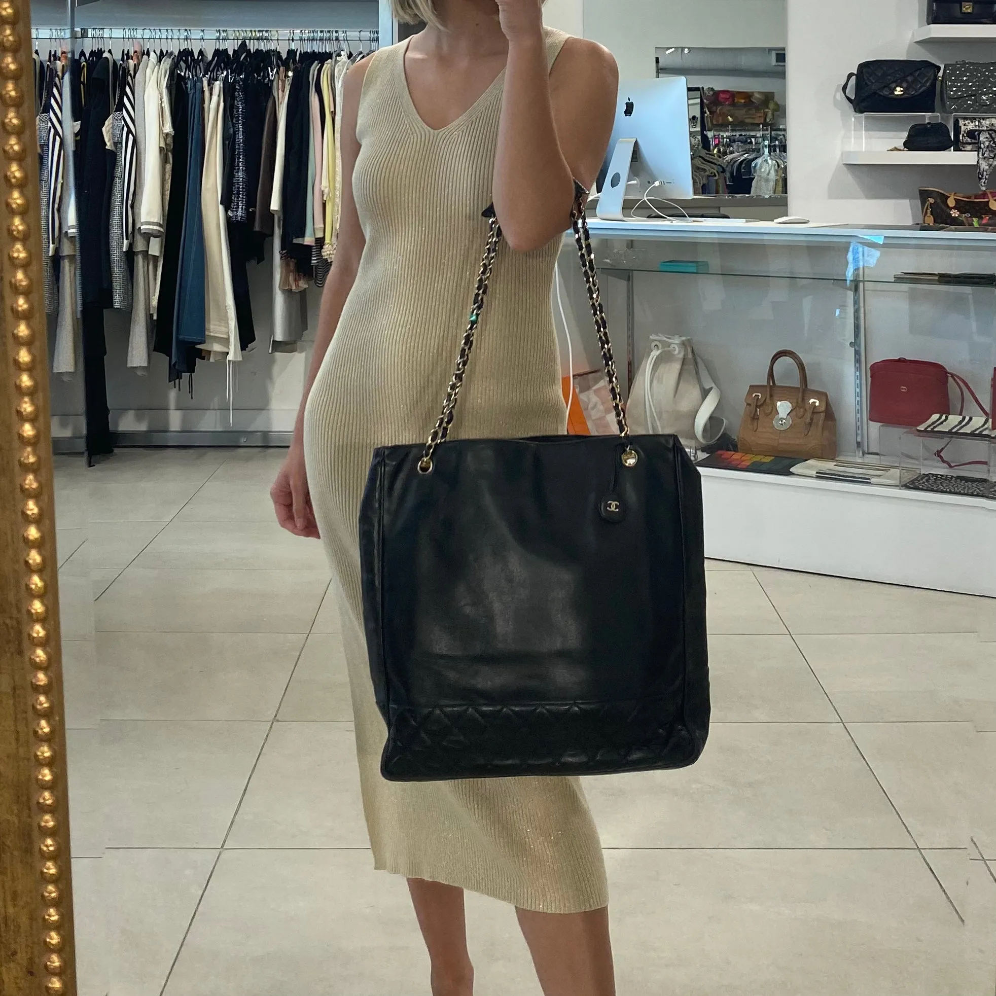 Chanel Vintage Black XL Tote