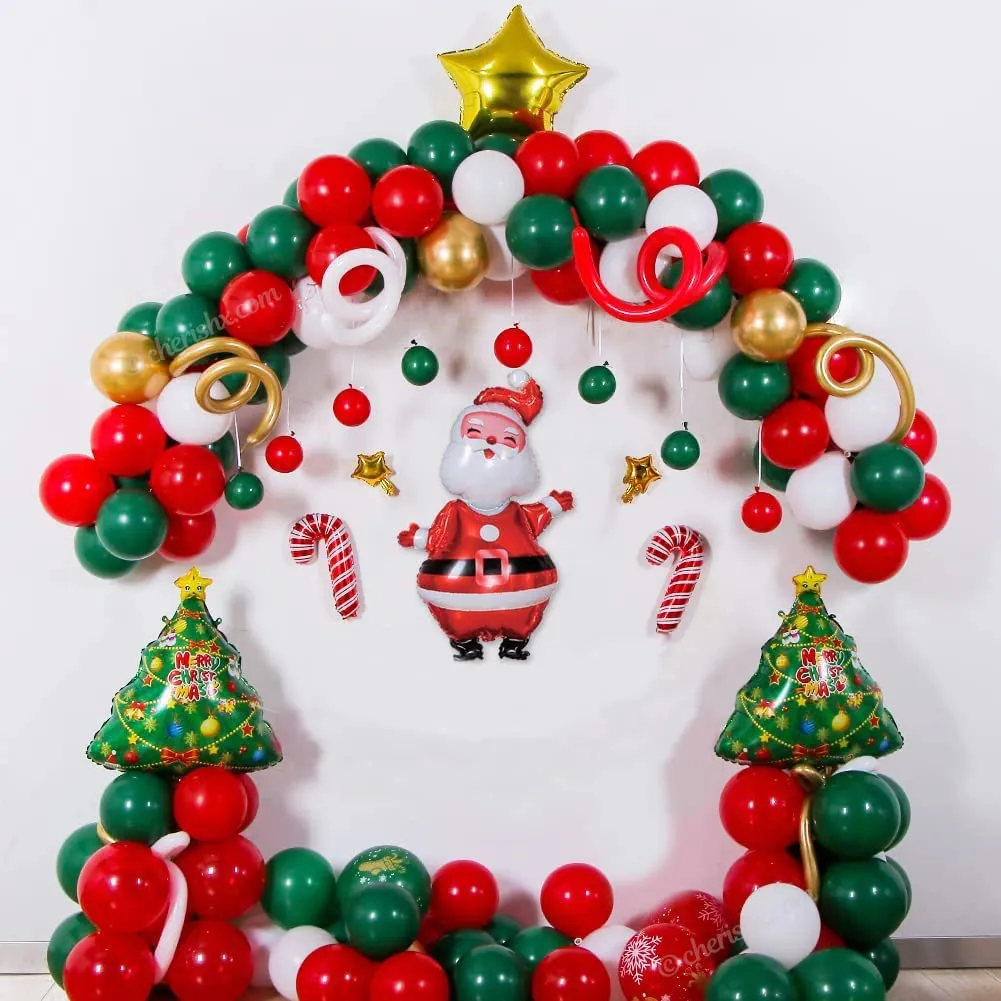 Christmas Room & Wall Decoration Kit- 80 Pcs Combo- Santa, Xmas tree Decoration Items for Home