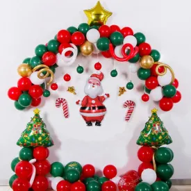 Christmas Room & Wall Decoration Kit- 80 Pcs Combo- Santa, Xmas tree Decoration Items for Home