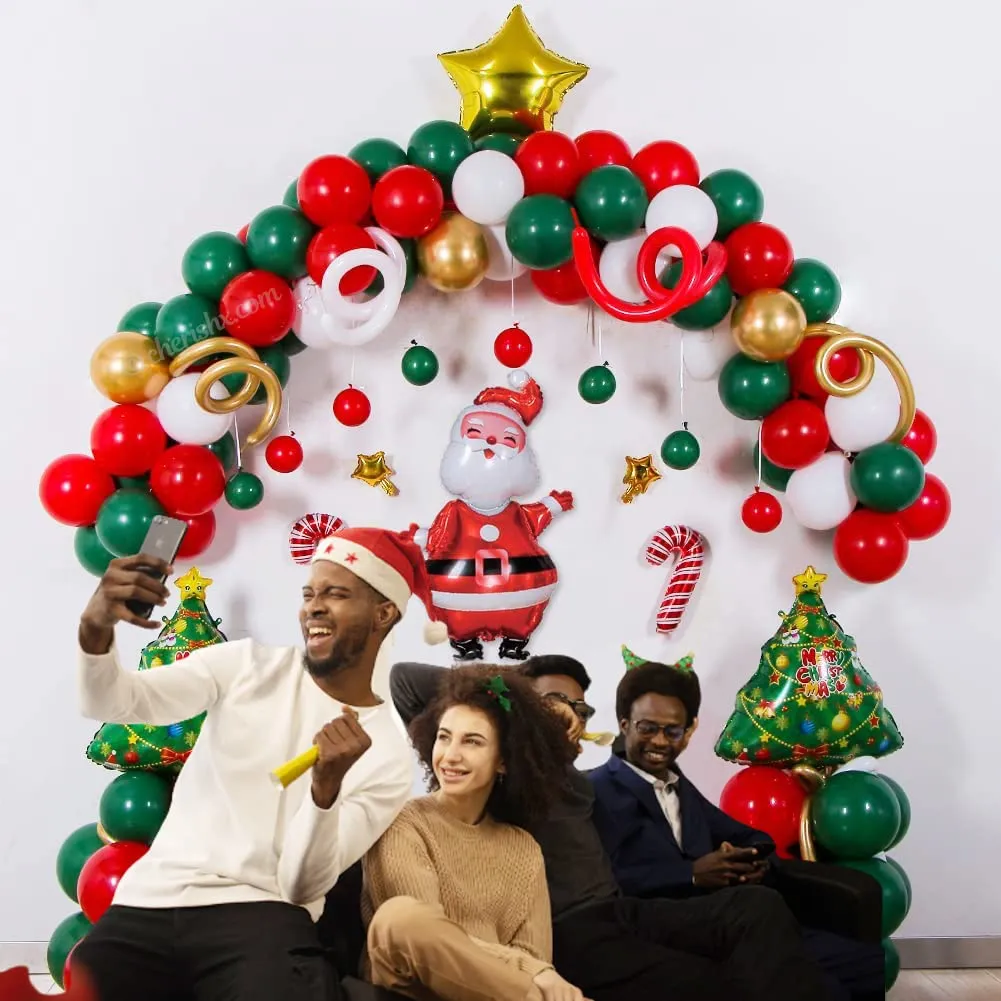 Christmas Room & Wall Decoration Kit- 80 Pcs Combo- Santa, Xmas tree Decoration Items for Home