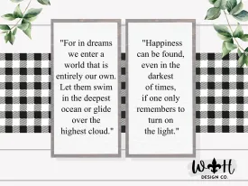 Happiness Can Be Found - Popular Movie Quotes - Coffee Bar Sign - She Shed Signs - Nerdy Home Decor - Handcrafted Farmhouse Framed Wall Art