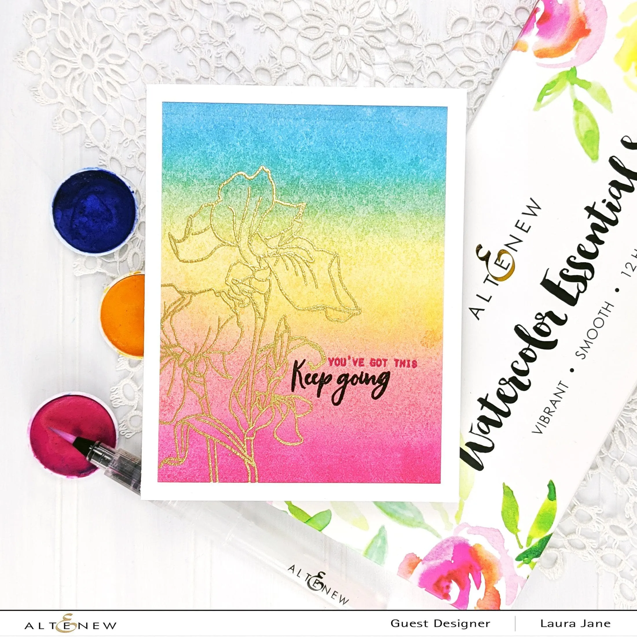 How to: Freehand Watercolor Rose Cluster Wall Art