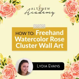How to: Freehand Watercolor Rose Cluster Wall Art