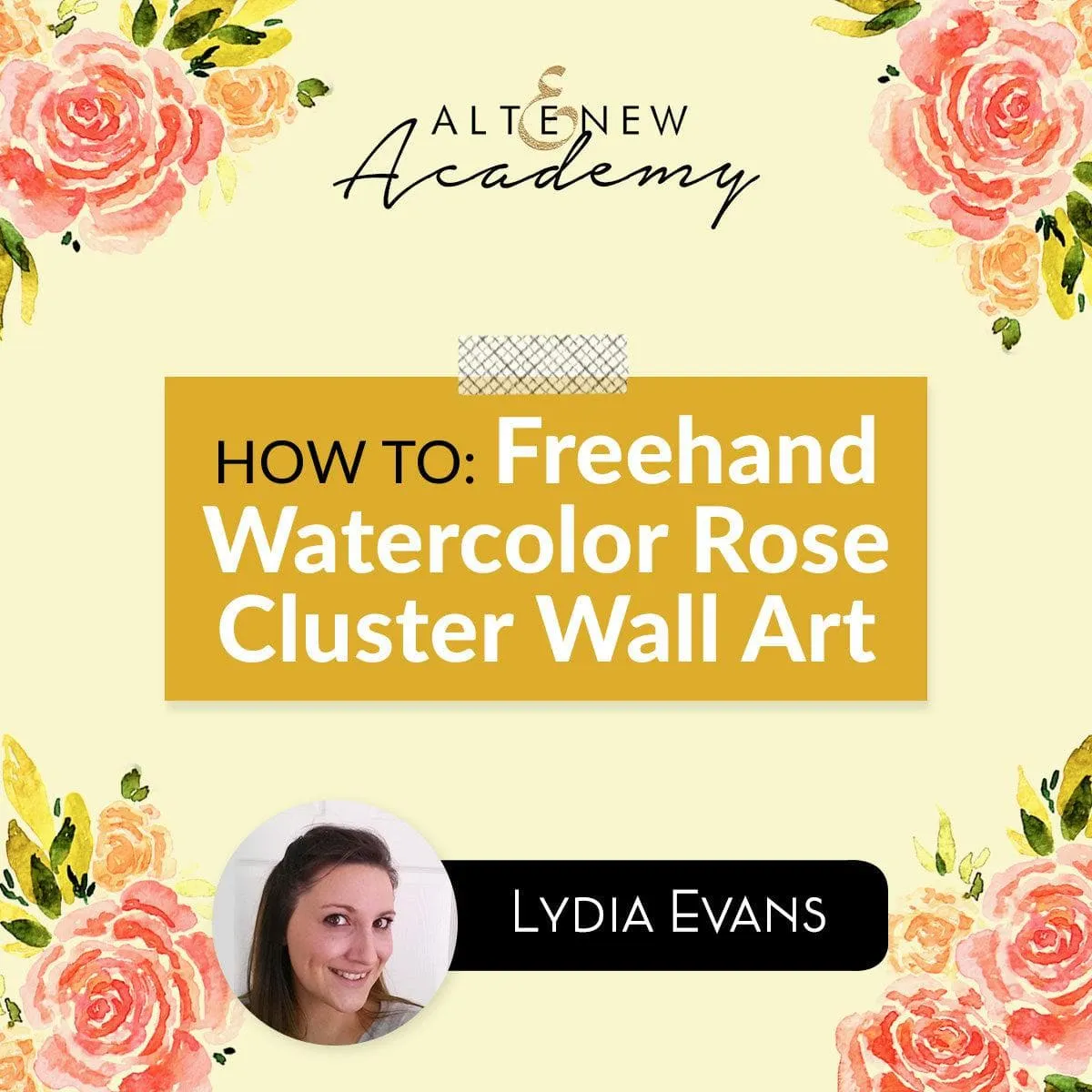 How to: Freehand Watercolor Rose Cluster Wall Art