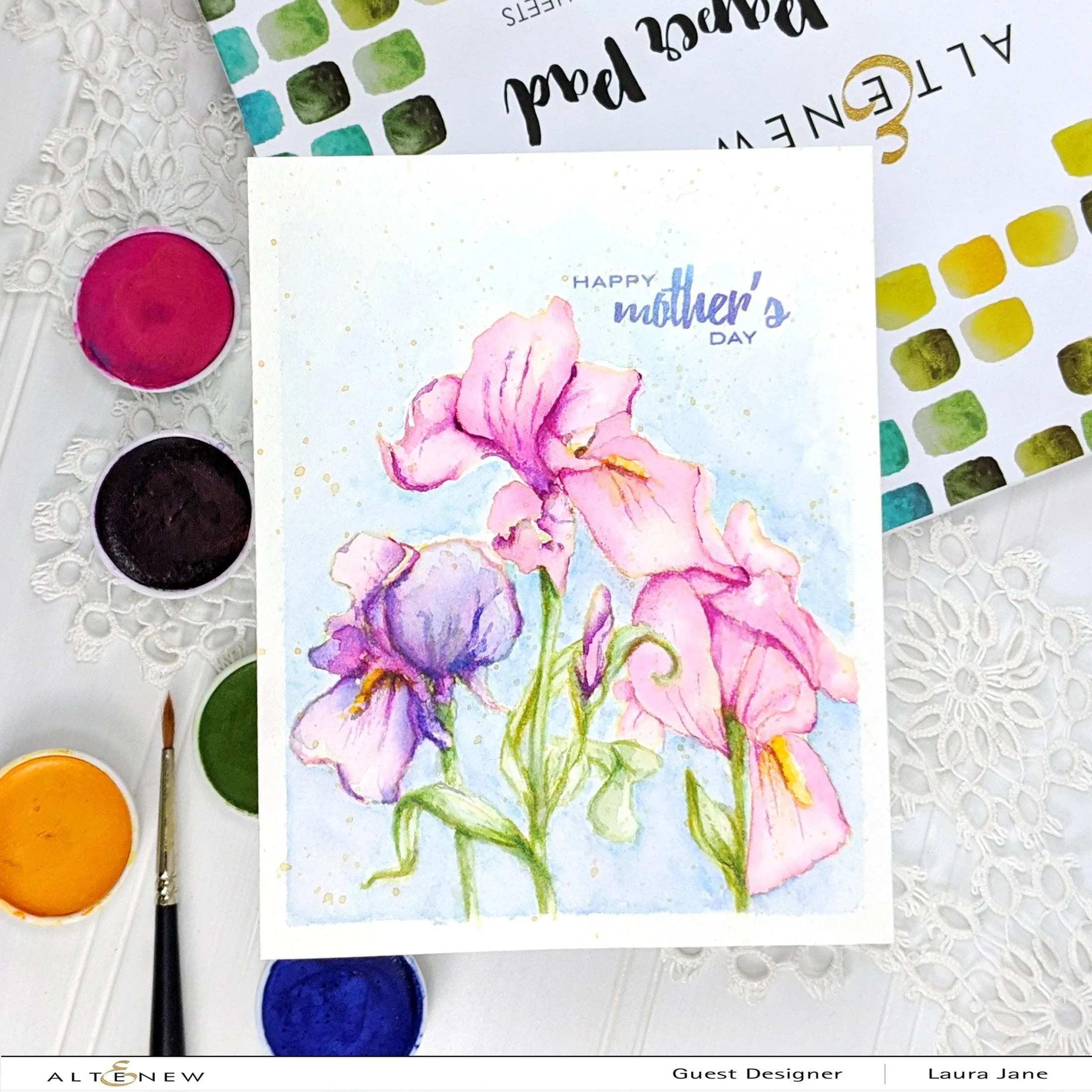 How to: Freehand Watercolor Rose Cluster Wall Art