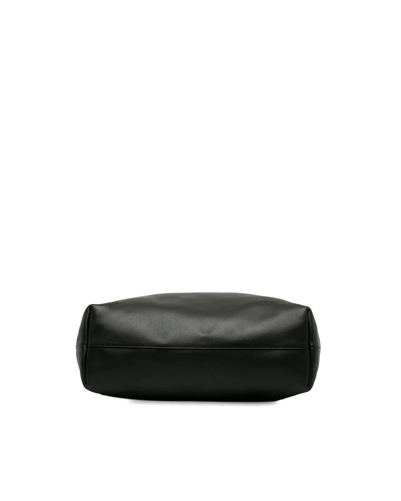 Leather Shopping Tote with Flat Shoulder Straps