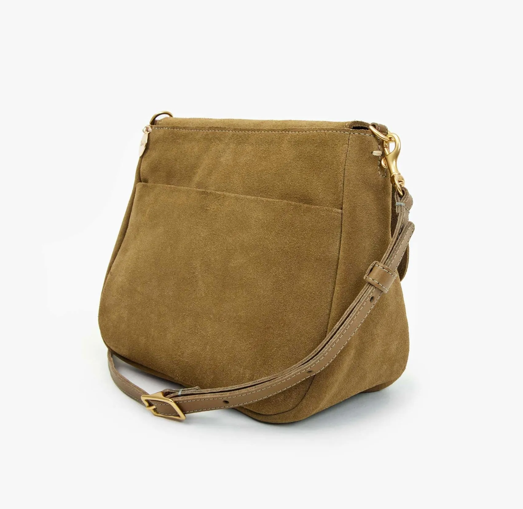 Oat Suede Turnlock Crossbody