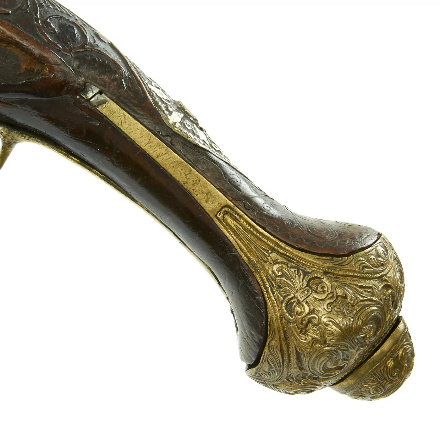 Original 19th Century Ottoman "Barbary Pirate" Decorated Flintlock Pistol - circa 1800