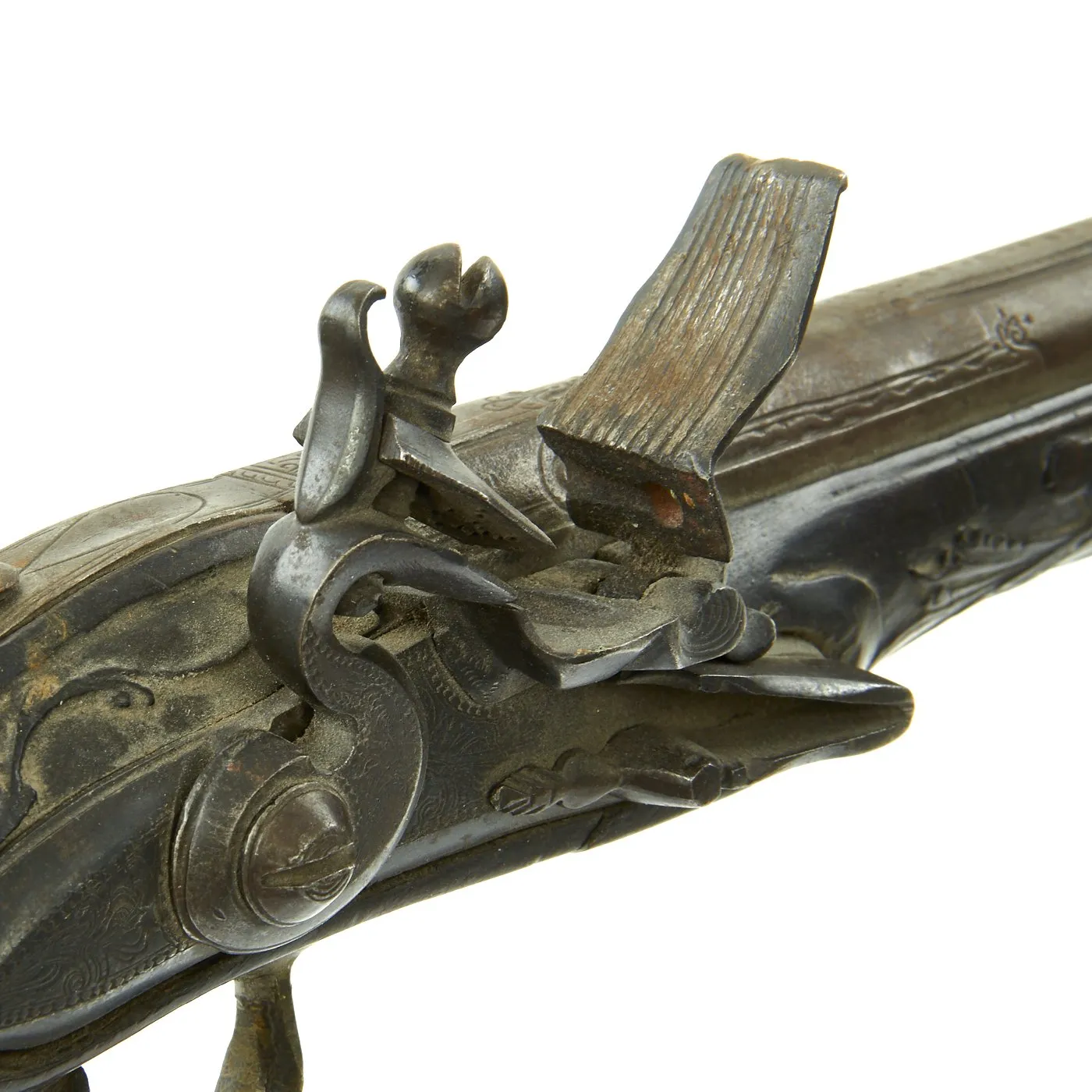 Original 19th Century Ottoman "Barbary Pirate" Decorated Flintlock Pistol - circa 1800