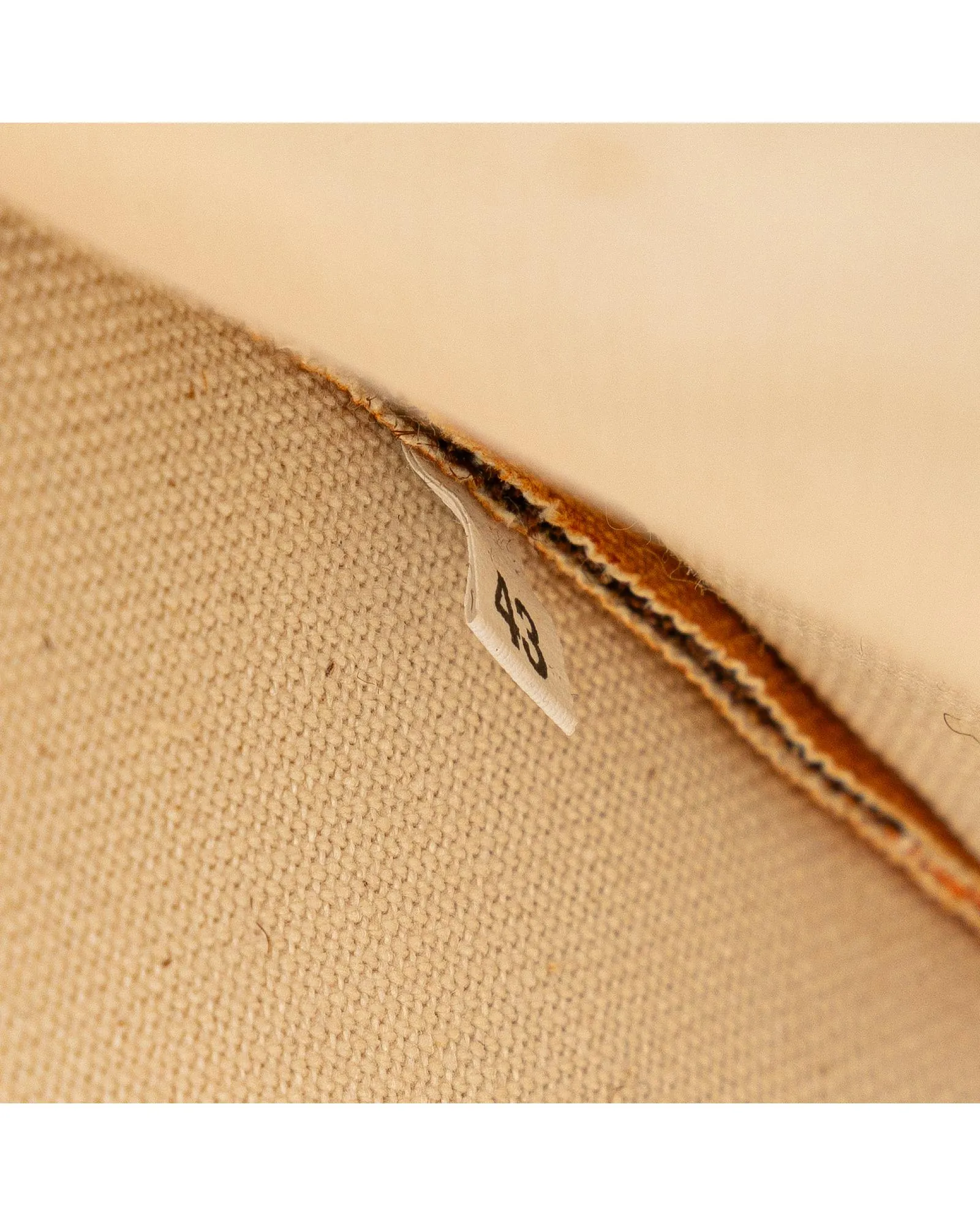 Printed Canvas Tote with Leather Handles