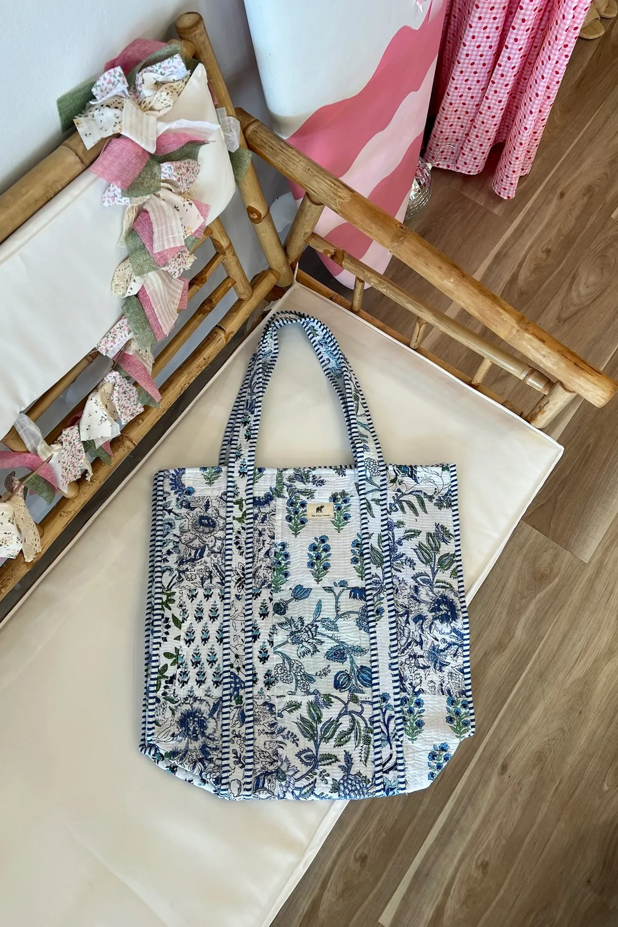Quilted Reversible Tote Bag