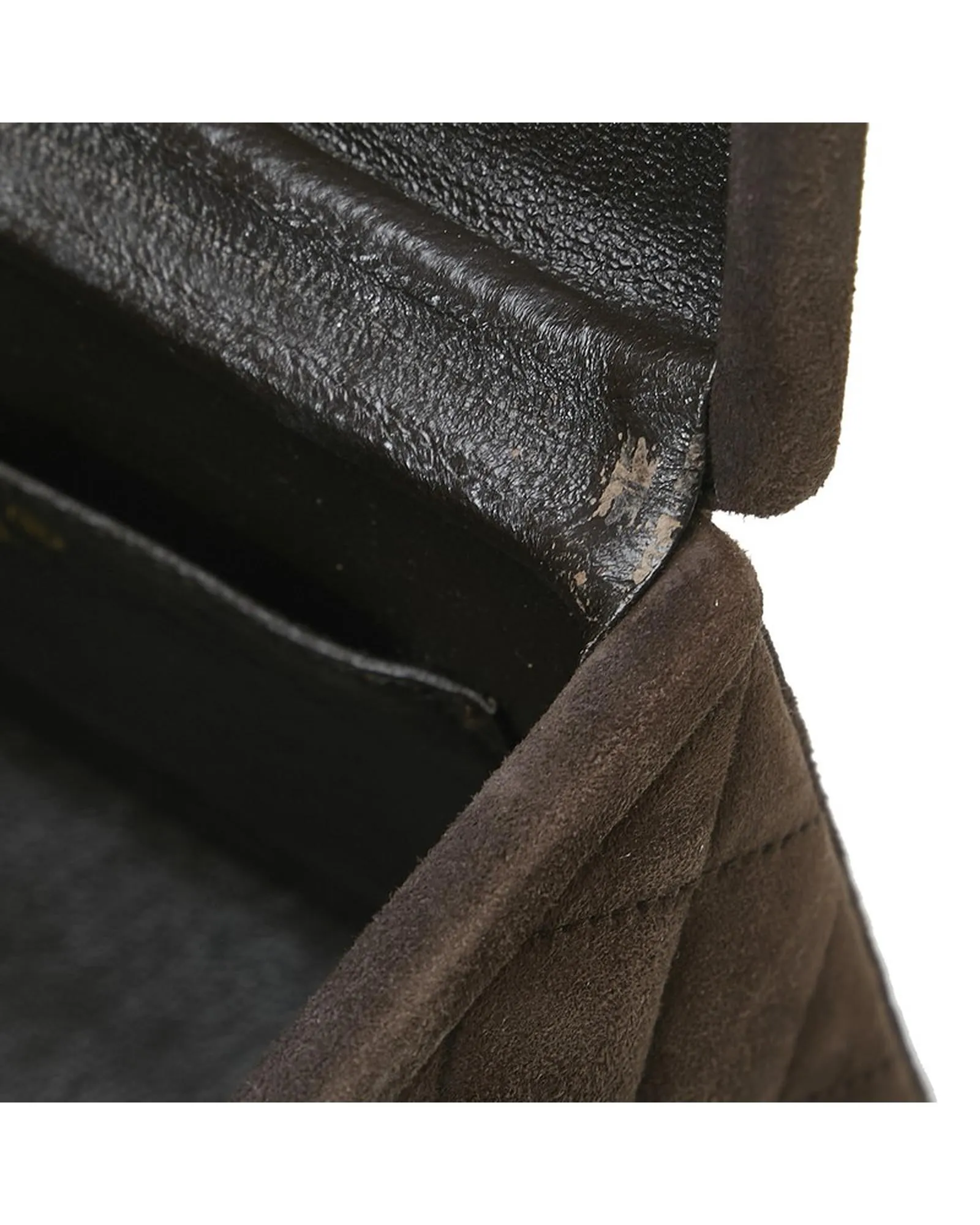 Quilted Suede Chain Vanity Bag