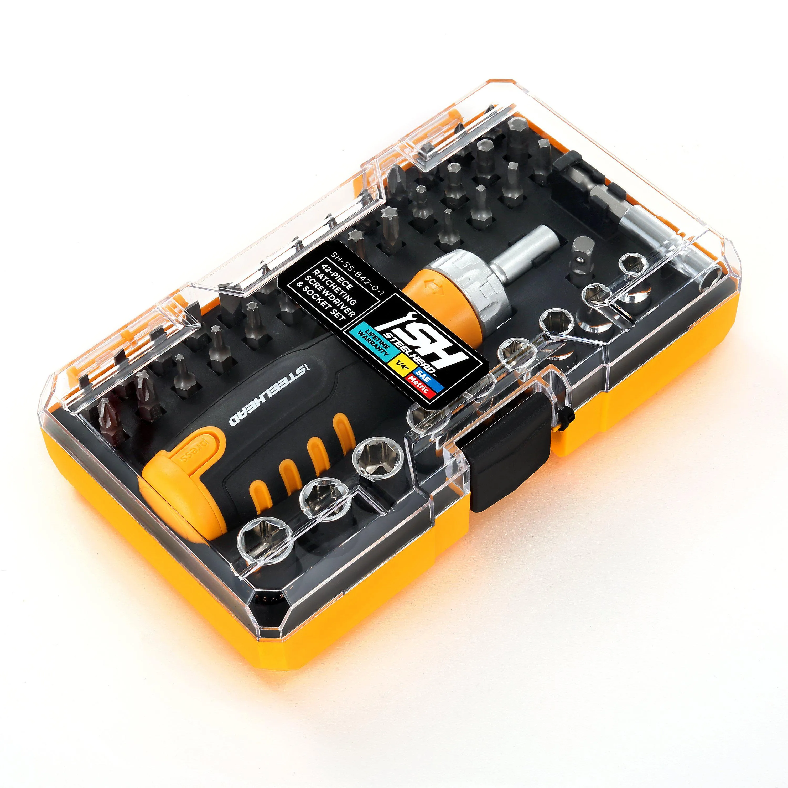 Ratcheting Screwdriver & Socket Set (42 Piece)