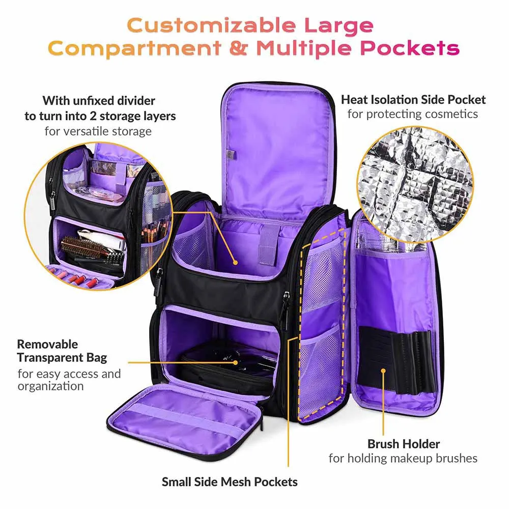 TheLAShop 2in1 Rolling Hairstylist Travel Case with Barber Bag