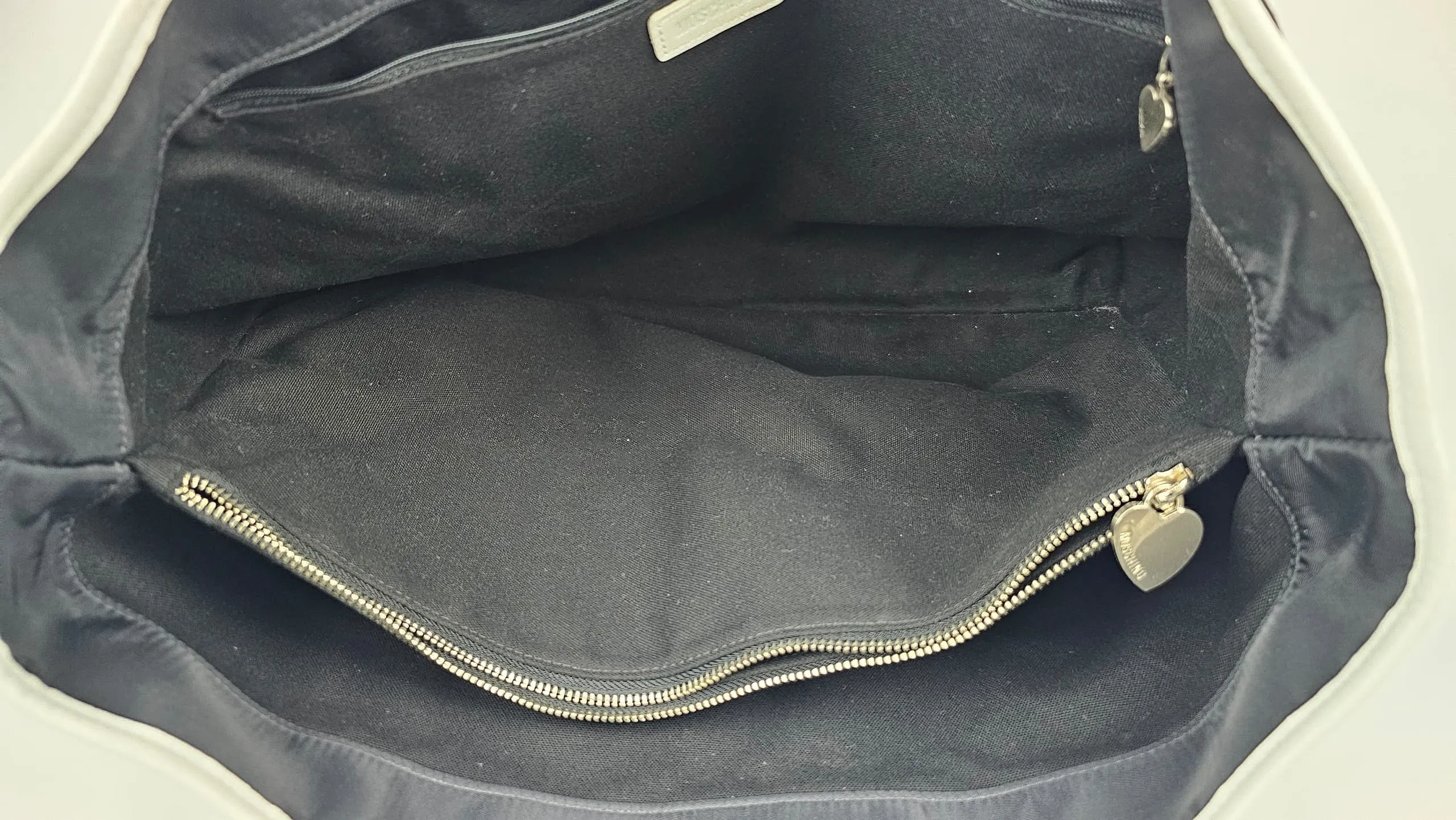 Vintage Black Nylon Shopping Tote Bag